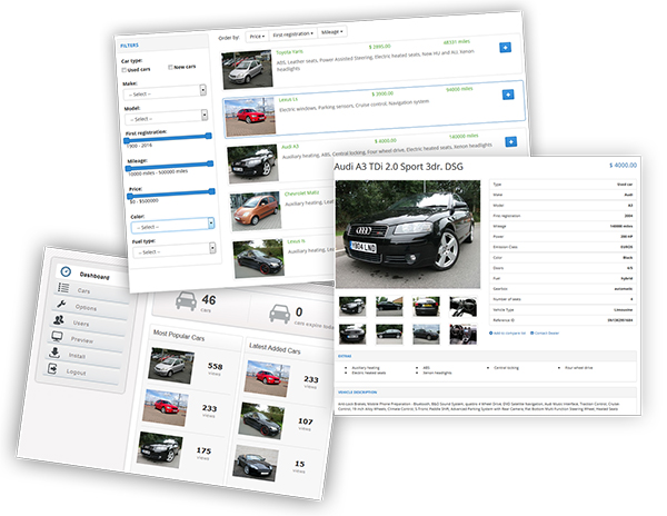 manage car listings and car ads