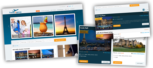 travel agency website