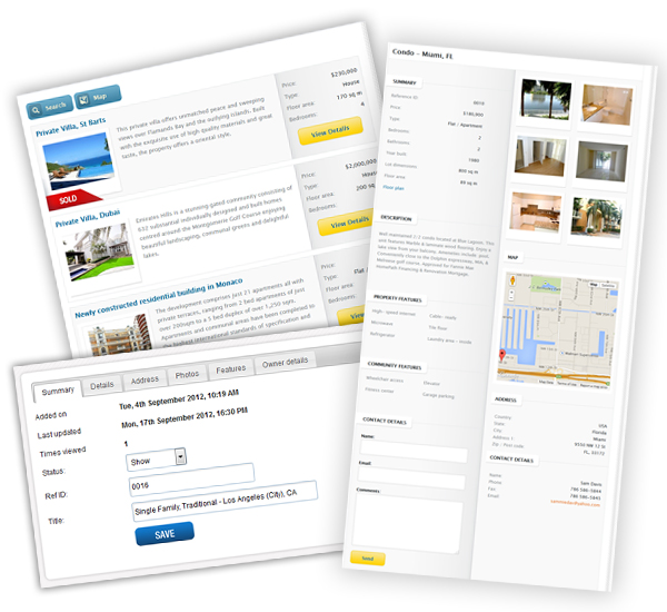 property listings for real estate agents